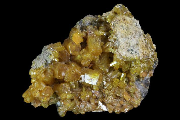 Orange Hexagonal Mimetite Crystal Cluster - Thailand #93053